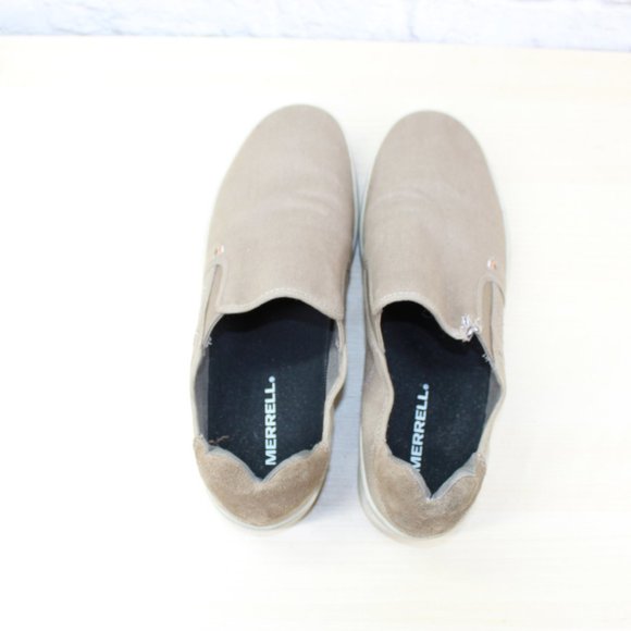 Merrell Primer Laceless Vent Boulder Brown Canvas Suede Sneaker US 10.5 - Picture 6 of 10